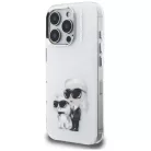 iPhone 16 Pro Karl Lagerfeld IML Aquarelle Karl & Choupette & Logo fehér tok