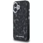 iPhone 16 Karl Lagerfeld IML Leopárdmintás MagSafe tok fekete