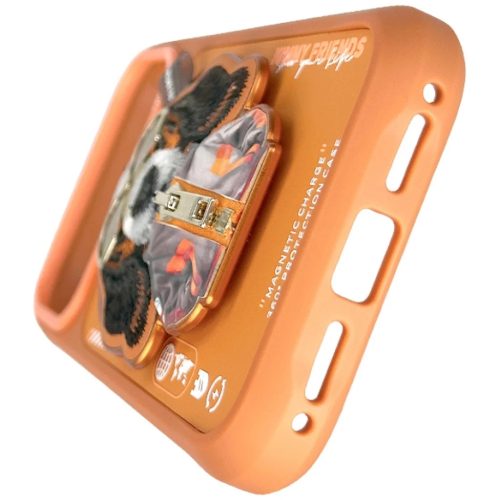 iPhone 17 Pro Max Nimmy Cool&Cute 2.0 Dog tok mágneses fityegővel narancssárga