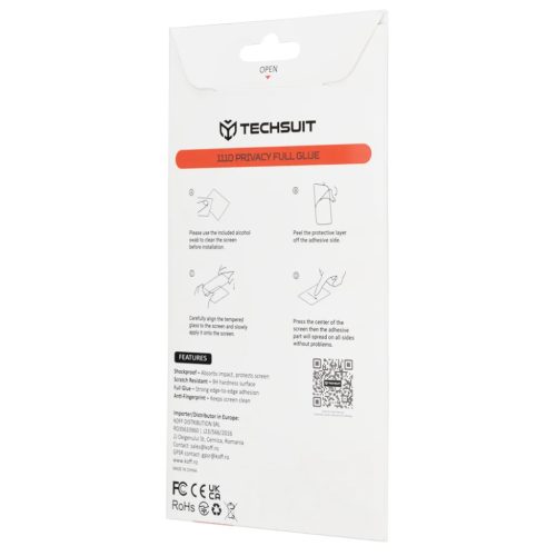 OnePlus 15 Fekete Techsuit - 111D Privacy Full Glue üvegfólia