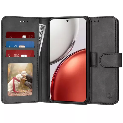 Honor Magic8 Lite - Techsuit - Diary Book - Fekete tok