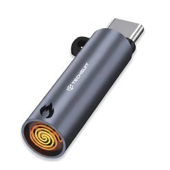   Mini Cigarette Lighter Techsuit SmokeX (ML1) - Type-C, 6W, Alumínium Ötvözet, Hordozható - Szürke