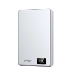   Ezüst BWOO mágneses power bank P76 PD 20W 10000 mAh digitális kijelzővel és USB-C porttal