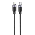 FONENG kábel X115 USB-C - Lightning PD 27W 1M Fekete