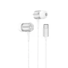Vezetékes fülhallgatók FONENG T65 USB-C mikrofonnal 1.2M Fehér