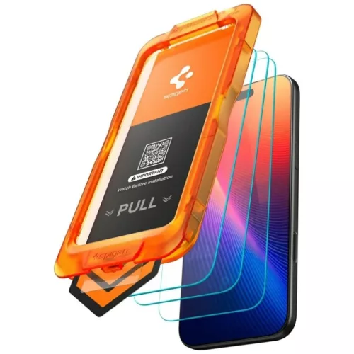 iPhone 17 Pro Spigen Alm Glas.tr Slim 3 darabos üvegfólia átlátszó