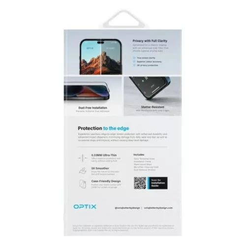 iPhone 16 6.1" UNIQ Optix Privacy üvegfólia