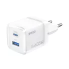 BWOO GaN fali töltő CDA222 PD 35W 1 x USB 1 x USB-C, fehér