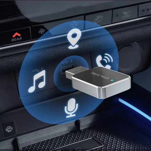 Blavec Adapter Carplay Android Auto vezeték nélküli BCP-02 - Bluetooth WiFi USB + Type-C adapter (CPAABCP02-BWUB) fekete