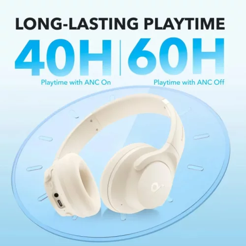 Bluetooth fejhallgató MultiPoint Anker Soundcore Life Q20i, Fehér A3004G21