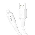 BWOO 3A szilikon kábel X329L USB-C - Lightning 3A 1m fehér