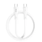 Fehér BWOO szilikon kábel X329CC 65W USB-C 1m