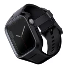 Apple Watch 44/45 mm UNIQ Monos Szíj + Tok 2 az 1-ben éjfekete