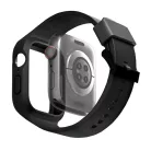 Apple Watch 44/45 mm UNIQ Monos Szíj + Tok 2 az 1-ben éjfekete