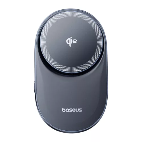 Baseus PrimeTrip VC1 Pro Vezeték nélküli autós tartó légbeömlőre, Type-C, 15W, Qi2, hűtőventilátorral - Fekete