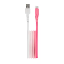   Setty kábel USB - USB-C 1,5 m 3A KGA-C-1.5320 fehér-rózsaszín átmenet