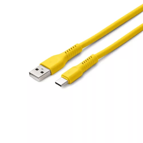 COLORUM kábel USB-A - USB-C 1,8m 3A CK60-AC-05 citromsárga