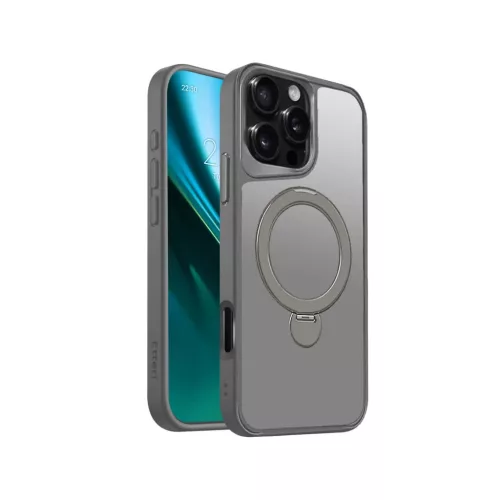 iPhone 17 Pro Etteri Matt Mag Ring tok szürke