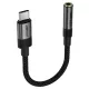 Type-C Férfi - Jack 3.5mm Női Acefast Audio Adapter (J12), Plug & Play, Magas hűségű hang, Nincs késés, 15cm - Fekete