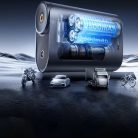 Baseus GoTrip VA1 Super Mini Autó Kompresszor - Vezeték nélküli, Kijelzővel, 22 Henger, Automatikus Stop - Kozmikus Fekete