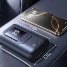 Baseus GoTrip VA1 Super Mini Autó Kompresszor - Vezeték nélküli, Kijelzővel, 22 Henger, Automatikus Stop - Kozmikus Fekete