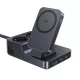 Baseus - 6 az 1-ben töltőállomás Nomos ND11 (E00078801123-00) - Mágneses Vezeték nélküli, 2x AC, 2x USB-C, USB, 67W - Kozmikus Fekete
