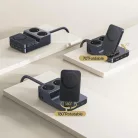 Baseus - 6 az 1-ben töltőállomás Nomos ND11 (E00078801123-00) - Mágneses Vezeték nélküli, 2x AC, 2x USB-C, USB, 67W - Kozmikus Fekete