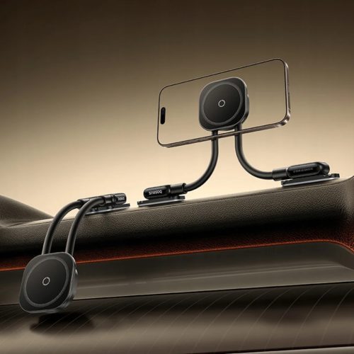 Baseus - Autós tartó PrimeTrip C03s (C0013701) - MagSafe, műszerfalra/szélvédőre, rugalmas, 20N mágneses tartás - Kozmikus fekete