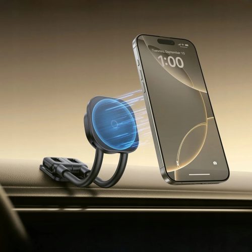Baseus - Autós tartó PrimeTrip C03s (C0013701) - MagSafe, műszerfalra/szélvédőre, rugalmas, 20N mágneses tartás - Kozmikus fekete