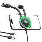 Baseus PrimeTrip C03s Pro autós tartó - Mágneses, műszerfalra, Állítható, Type-C, 3M ragasztó - Fekete