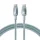 Baseus - Data Cable Discolor (E0420701) - USB-C to USB-C, 100W, 480Mbps, 2m - Kék/Zöld