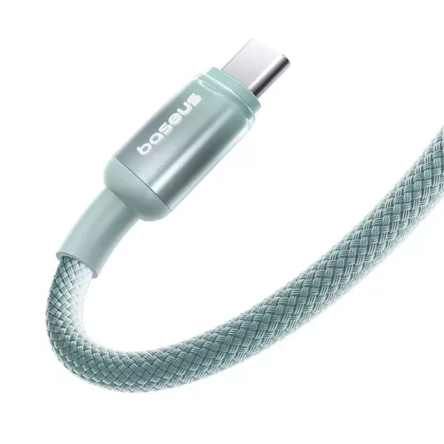 Baseus - Data Cable Discolor (E0420701) - USB-C to USB-C, 100W, 480Mbps, 2m - Kék/Zöld