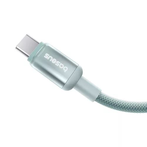 Baseus - Data Cable Discolor (E0420701) - USB-C to USB-C, 100W, 480Mbps, 2m - Kék/Zöld
