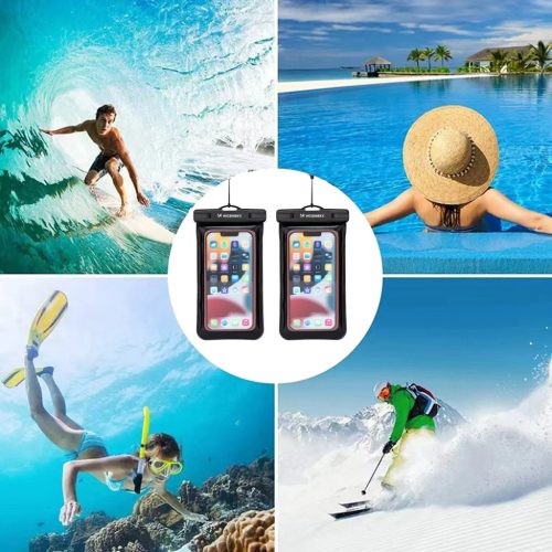 Wozinsky WWE-01 vízálló tok PVC karszalaggal - fekete tok