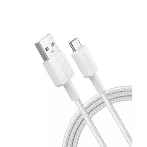 USB-A to USB-C kábel Anker 322, 18W, 3A, 1.8m, Fehér