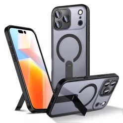  Samsung Galaxy S26 Ultra fekete Hybrid Armor X tok állvánnyal, MagSafe kompatibilis