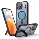 Samsung Galaxy S26 Ultra fekete Hybrid Armor X tok állvánnyal, MagSafe kompatibilis