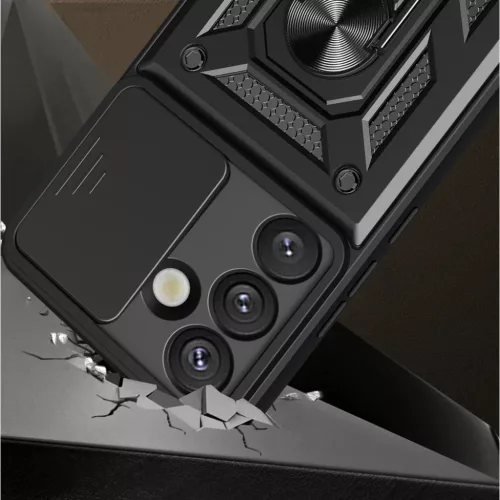 Samsung Galaxy S26 Ultra Fekete Hybrid Armor Camshield tok