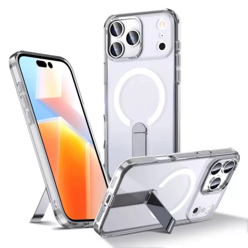 Samsung Galaxy S26 Ultra Átlátszó Hybrid Armor X tok állvánnyal, MagSafe kompatibilis