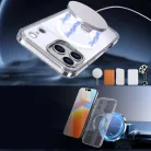 Samsung Galaxy S26 Ultra Átlátszó Hybrid Armor X tok állvánnyal, MagSafe kompatibilis