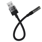 USB Férfi Kábel Jack 3.5mm Női Acefast Audio Adapter (J13), Plug & Play, Nagy Hűségű Hangzás, Késés Nélkül, 15cm - Fekete