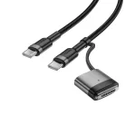 Acefast - Adatkábel (C22-05) - Gyors töltés, Type-C to Type-C, MagSafe 3 Adapter, 240W, 48V/5A, 1.2m - Fekete