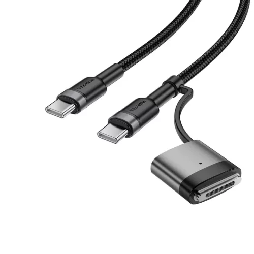 Acefast - Adatkábel (C22-05) - Gyors töltés, Type-C to Type-C, MagSafe 3 Adapter, 240W, 48V/5A, 1.2m - Fekete