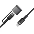 Acefast - Adatkábel (C22-05) - Gyors töltés, Type-C to Type-C, MagSafe 3 Adapter, 240W, 48V/5A, 1.2m - Fekete