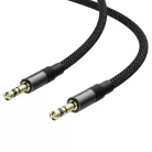 Acefast Audio kábel (J10) - 2x mini Jack 3.5mm, Alumínium + nejlonfonat, 1m - Fekete