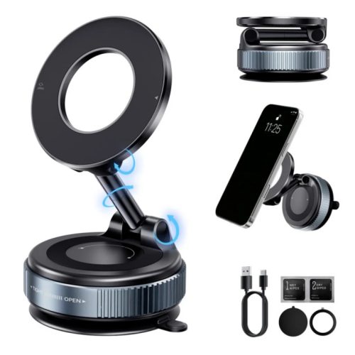 Mágneses autós telefontartó XO DESIGN C169, Univerzális, Fekete