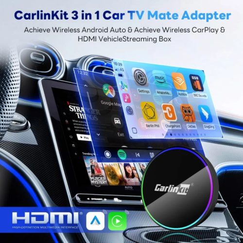 Vezeték nélküli Carplay / Android Auto Adapter Carlinkit HD2CP Pro, Fekete