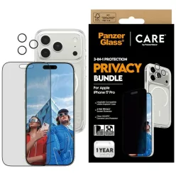   CARE by PanzerGlass Flagship Privacy 3 az 1-ben tok + Privacy üvegfólia + lencse iPhone 17 Pro tok