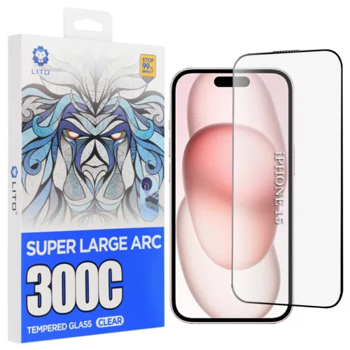 Apple iPhone 15 Lito - D+ Max 300C - Átlátszó üvegfólia