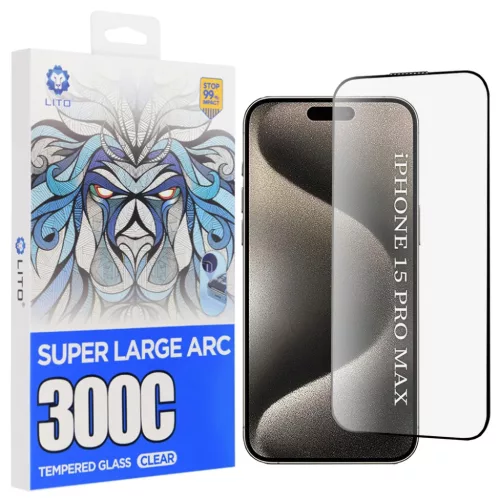 iPhone 15 Pro Max Lito D+ Max 300C Átlátszó üvegfólia
